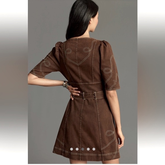 🎉RARE 🎉🌟LAST ONE🌟Anthropologie NWT Love The Label Ines Denim
Mini Dress size L. - Picture 3 of 12